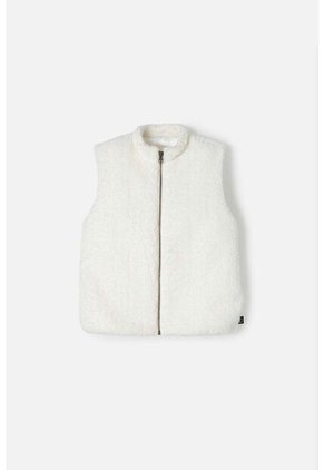 Chaleco Mic Marfil Textura Afelpada Para Niña 10