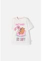 Camiseta De Capybara Marfil Estampada En Frente Para Niña 12 de MARCA MIC