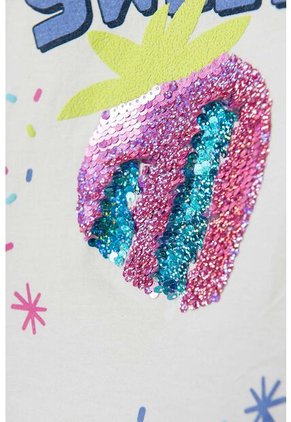 Camiseta Mic De Manga Corta Marfil Para Niña 4