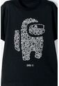 Camiseta De Among Us Manga Corta Negro Para Niño S de MARCA MIC