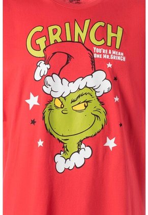 Pijama De Grinch Con Pantalón Largo Rojo Para Hombre