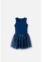 Vestido De Mic Con Falda En Tull Azul Para Niña 6 de MARCA MIC