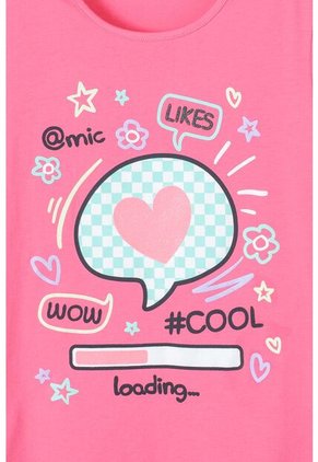 Camiseta De Mic Manga Corta Rosada Para Niña 8