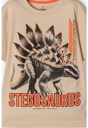 Camiseta De Mic Manga Corta Caqui Para Niño 8