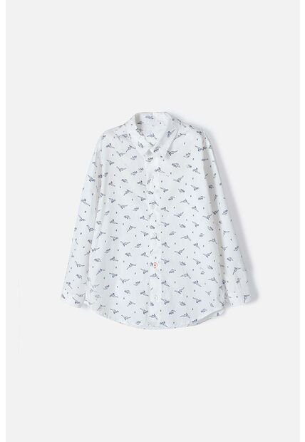 Camisa Mic Blanca Manga Larga Para Niño 8
