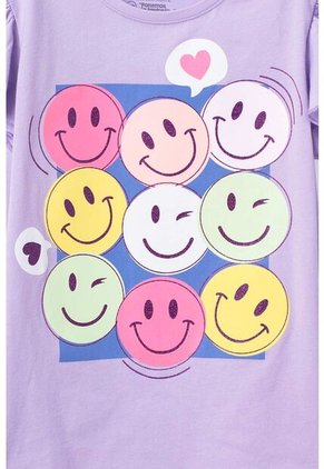 Camiseta De Mic Manga Corta Lila Para Niña 4