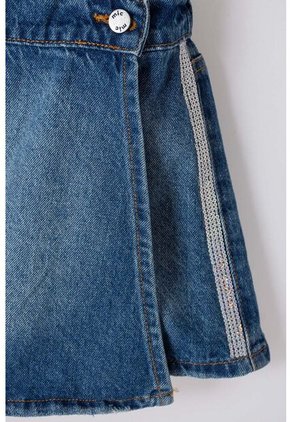 Falda De Mic Tono Medio Para Niña 10