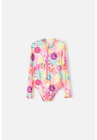 Vestido De Baño Mic Manga Larga Multicolor Para Niña 4 MARCA MIC