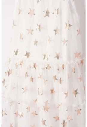 Vestido De Mic Manga Sisa Marfil Para Niña 10