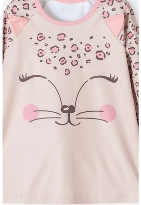 Pijama De Mic Con Pantalón Largo  Palo De Rosa Para Niña 4