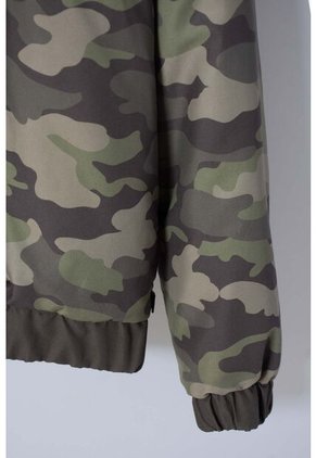 Chaqueta De Mic Con Cierre Verde Militar Para Niño 12