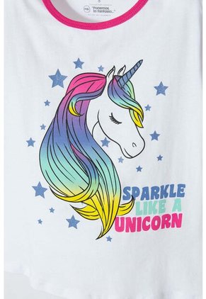 Pijama De Mic Con Pantalón Largo Blanco Y Fucsia Para Niña 10