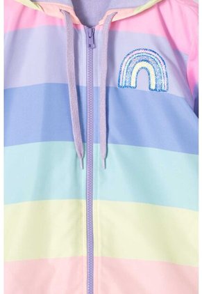 Chaqueta De Mic Con Cierre Y Capucha Multicolor Para Niña 10