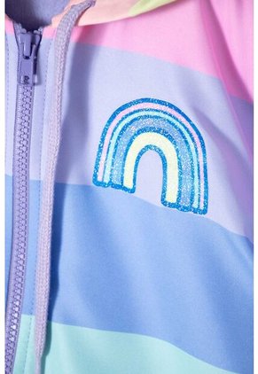 Chaqueta De Mic Con Cierre Y Capucha Multicolor Para Niña 10