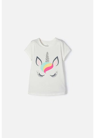 Camiseta Mic Manga Corta Marfil Para Niña 10 MARCA MIC