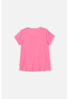 Camiseta De Mic Manga Corta Rosada Para Niña 10