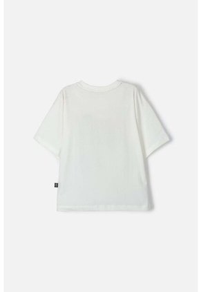 Camiseta Mic De Manga Corta Marfil Para Niña 12