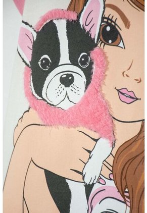 Camiseta De Mic Manga Corta Marfil Para Niña 8