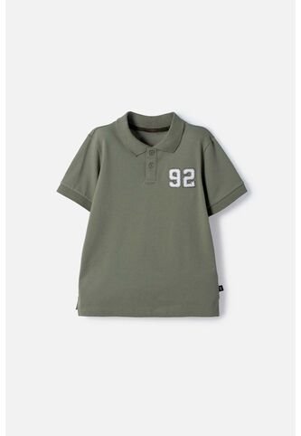 Camiseta Tipo Polo De Mic Verde Para Niño 4 MARCA MIC