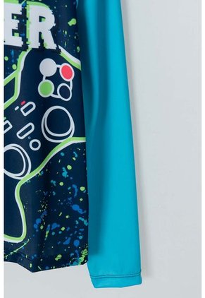 Conjunto De Baño Mic Manga Larga Azul Para Niño 8
