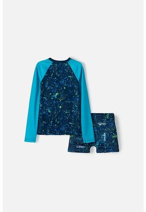 Conjunto De Baño Mic Manga Larga Azul Para Niño 8