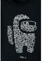Camiseta De Among Us Manga Corta Negro Para Niño S de MARCA MIC