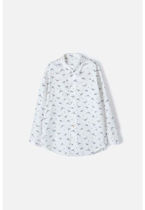 Camisa Mic Blanca Manga Larga Para Niño 12