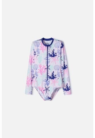 Vestido De Baño Mic Manga Larga Morado Para Niña 12 MARCA MIC