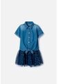 Vestido De Mic Con Falda En Tull Azul Para Niña 8 de MARCA MIC