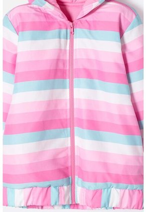 Chaqueta De Mic Multicolor Con Capucha Para Niña 6