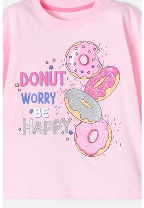 Camiseta De Mic Manga Corta Rosado Para Niña 10