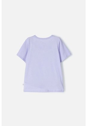 Camiseta De Mic Manga Corta Lila Para Niña 12