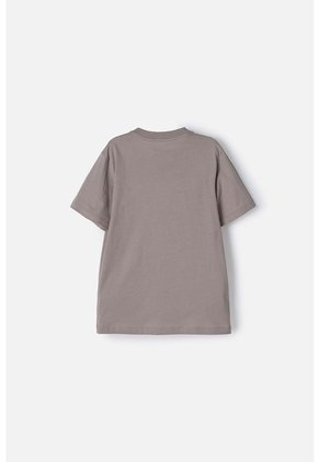 Camiseta  De Mic Manga Corta Taupe Para Niño 10