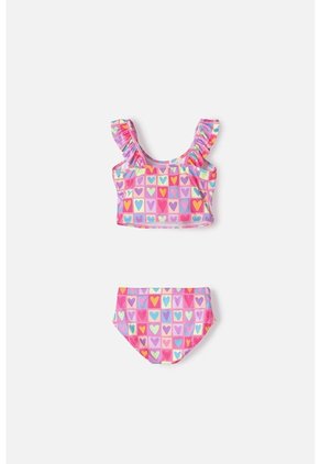 Vestido De Baño Mic Dos Piezas Multicolor Para Niña 6