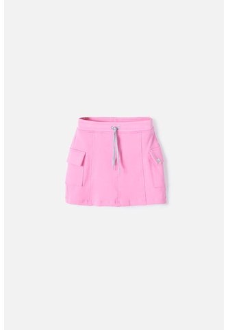 Falda De Mic Con Bolsillos Rosada Para Niña 6 MARCA MIC