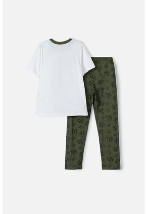 Pijama De Mic Con Pantalón Largo Blanco Para Niño 12