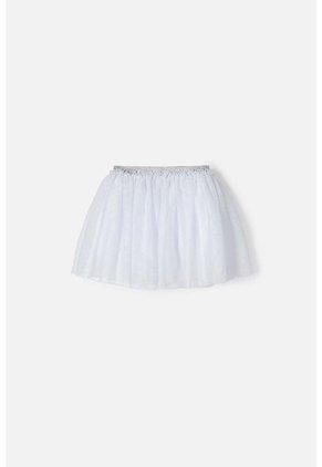 Falda De Mic Corta Blanco Para Niña 4