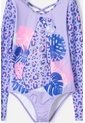 Vestido De Baño Mic Morado Con Estampado Animal Print Para Niña 8 de MARCA MIC