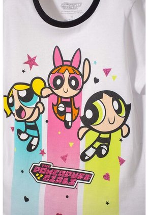 Pijama De Las Chicas Superpoderosas Blanco Y Negro Para Niña 12