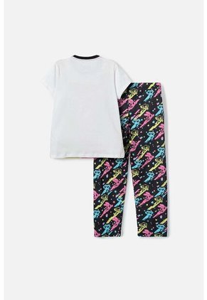 Pijama De Las Chicas Superpoderosas Blanco Y Negro Para Niña 12