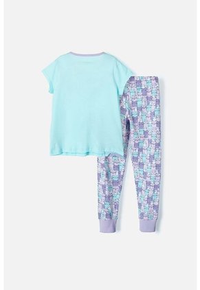 Pijama De Mic Con Pantalón Largo Azul Y Morada Para Niña 10