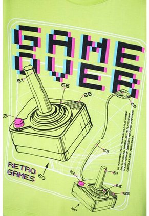 Camiseta Mic Verde Limón Manga Corta Para Niño 4