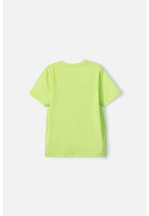Camiseta Mic Verde Limón Manga Corta Para Niño 4