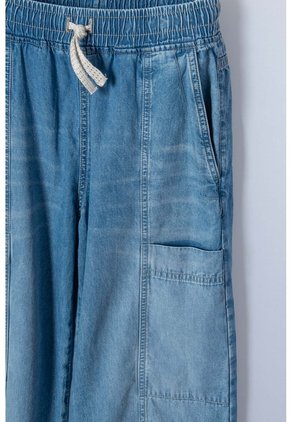 Jean De Mic Amplio Azul Indigo Para Niña 6