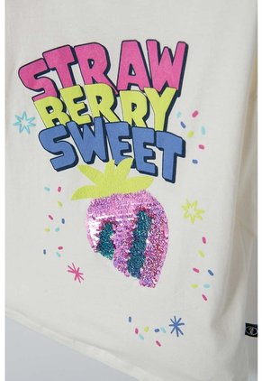 Camiseta Mic De Manga Corta Marfil Para Niña 4