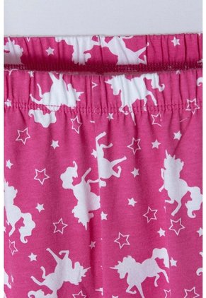 Pijama De Mic Con Pantalón Largo Blanco Y Fucsia Para Niña 4