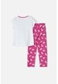Pijama De Mic Con Pantalón Largo Blanco Y Fucsia Para Niña 4 de MARCA MIC