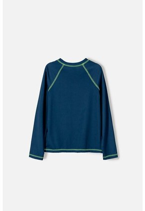 Camiseta De Baño Mic Azul Oscura Manga Larga Para Niño 8