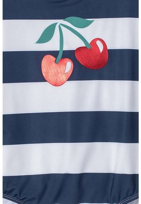 Vestido De Baño Mic Azul, Rojo Y Blanco Manga Larga Para Niña 6