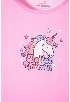 Camiseta De Mic Manga Corta Rosada Para Niña 12